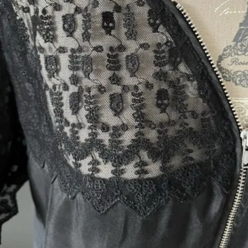 THE KOOPLES | $139 Lace Skull Silk Top - Picture 4 of 7